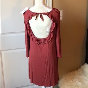 Open Back Ruffle Dress, NWT!